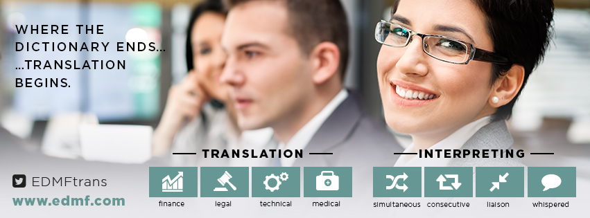EDMF translation interpreting proofreading editing